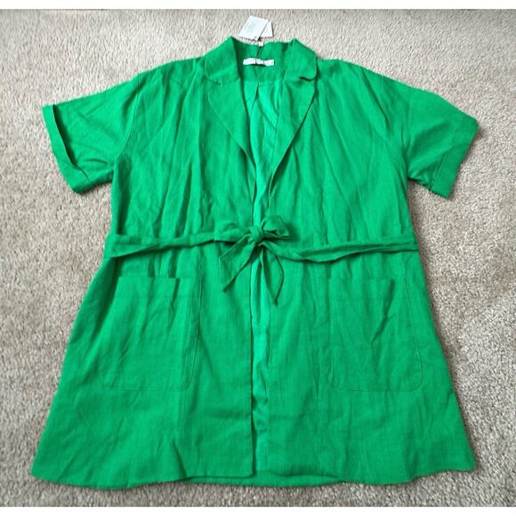 By EG Reis ByEgreis Alvina Green Blazer Linen Viscose Blend Women’s Size Medium - Picture 1 of 8